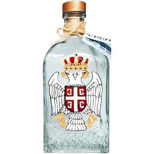  Poklon set Fla&amp;scaron;a Srbija i ukrasna kutija, 700 ml, Zlatne boje Slike