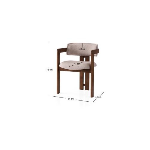 Hanah home Hanah kućna fotelja Cozy-048, 57x76x44 cm, boja oraha Slike