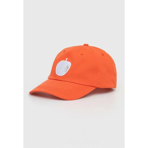 United Colors Of Benetton Bombažna bejzbolska kapa oranžna barva
