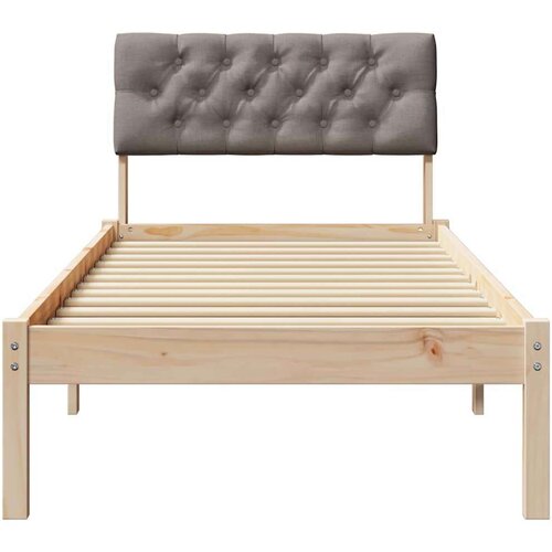  Okvir kreveta Smeđa i taupe 75 x 190 cm Masivna borovina Slike