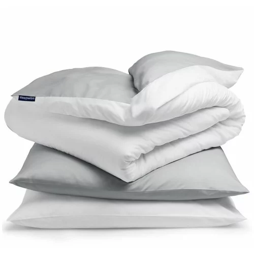 sleepwise Soft Wonder-Edition posteljina, Bijelo / Svjetlo Siva