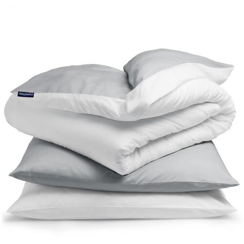 Sleepwise Soft Wonder-Edition posteljina, Bijelo / Svjetlo Siva Slike