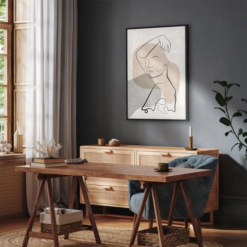  Slika - Romantic Morning (1 Part) Vertical 80x120 U crnom drvenom okviru Slike