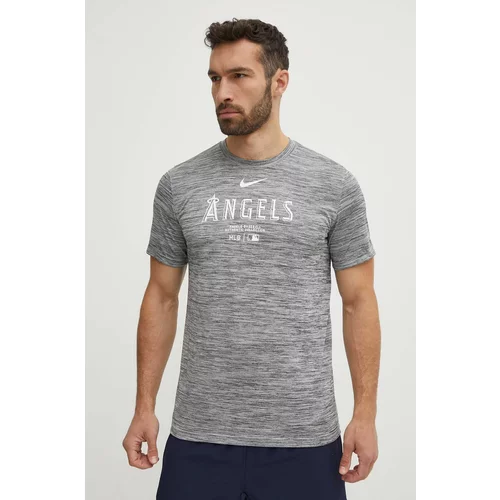 Nike Majica kratkih rukava Los Angeles Angels za muškarce, boja: siva, s tiskom