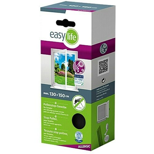 Easy Life mreža za za&amp;scaron;čito pred cvetnim prahom easy life allergic (130 x 150 cm, antracit) Slike