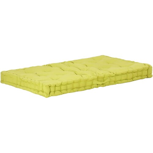 VidaXL Talna sedežna blazina za paleto bombaž 120x80x10 cm zelena, (20656750) Slike