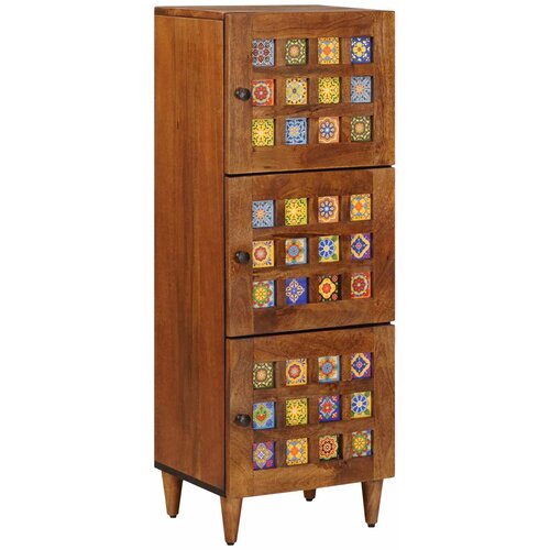  Highboard s pohranom Orah 40 x 33 x 110 cm Čvrsto drvo manga Cijene