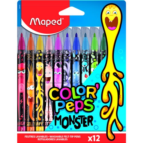 Maped Otro&amp;scaron;ki flomastri Color&amp;#039;Peps Monster &amp;ndash; 12 barv Slike