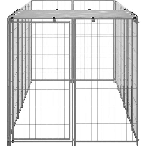  Kavez za pse srebrni 330 x 110 x 110 cm čelični Slike
