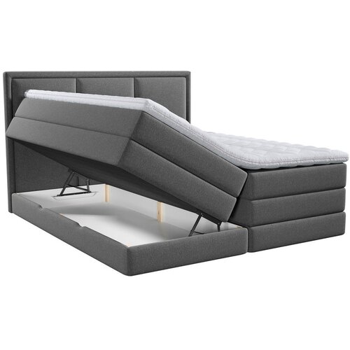 MID.YOU POSTELJA BOXSPRING 180 cm x 200 cm , tekstil antracit Slike