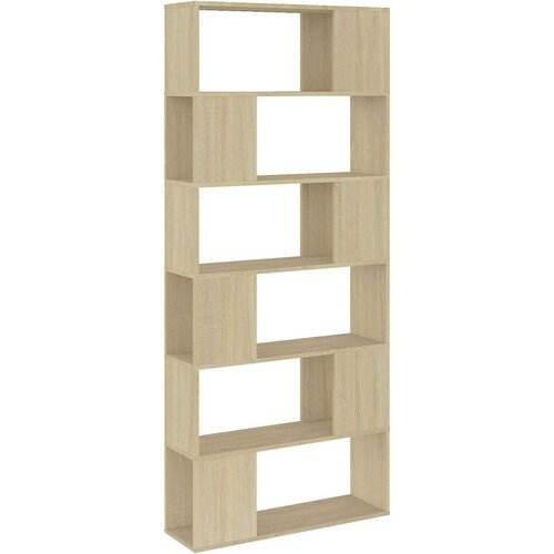 VidaXL Knjižna omara za razdelitev prostora sonoma hrast 80x24x186 cm Slike