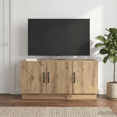 TV ormar 99 x 34,5 x 47 cm Hrast artisan Konstruirano drvo Slike