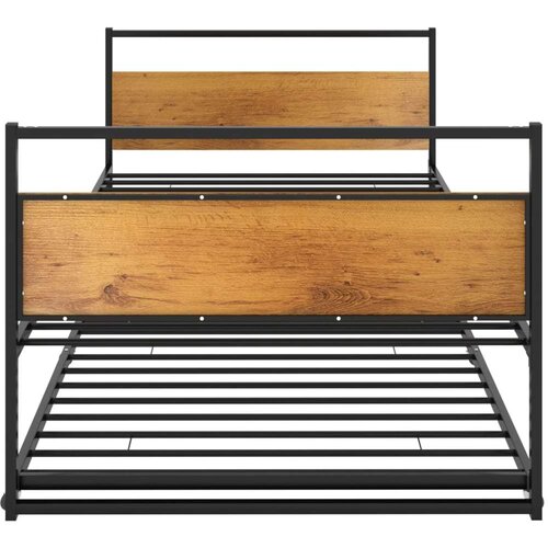 VidaXL okvir za krevet na razvlačenje crni metalni 90 x 200 cm Slike
