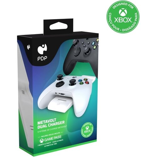 Pdp dvojni polnilec Metavolt bele barve za Xbox One &amp;amp; Xbox Series Slike