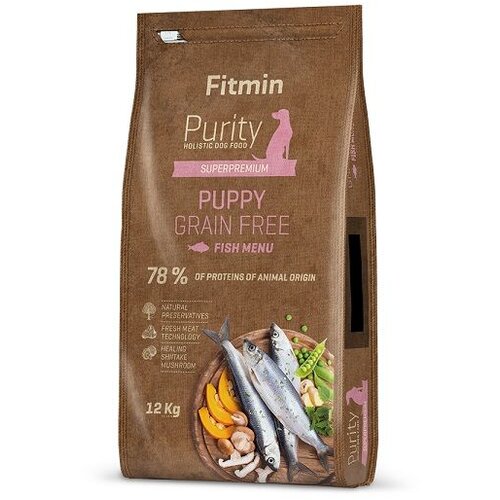 Fitmin Dog Purity Grain Free Puppy Riba, hrana za pse 2kg Slike