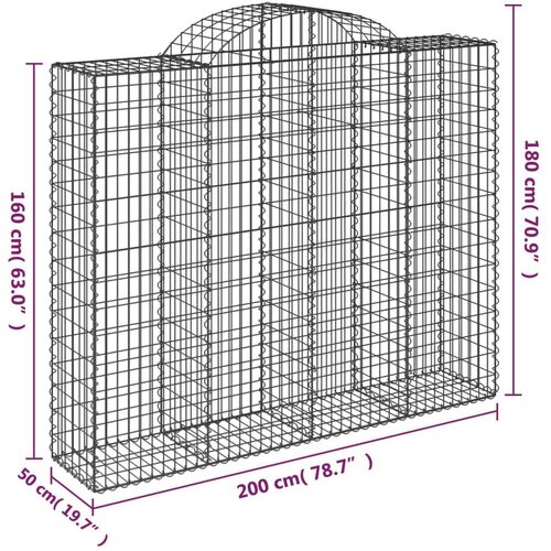  Obokane gabion ko&amp;scaron;are 18kosi 200x50x160/180 cm pocinkano železo, (20981922) Slike