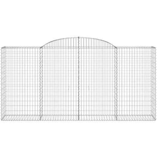  Lučne gabionske ko&amp;scaron;are 25kom 300x50x140/160cm pocinčano željezo Slike