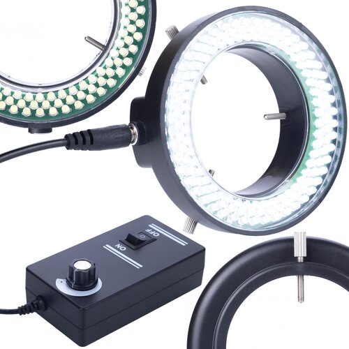 Rosfix OSVETLJEVALNIK ZA MIKROSKOP 144XLED &ndash; NASTAVLJIVA SVETLOST, &Oslash;60&ndash;95 MM, VGRAJEN NAPAJALNIK, (5000068605) Cene