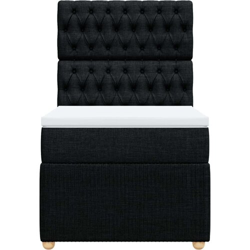 VidaXL box spring krevet s madracem crni 80 x 200 cm od tkanine Slike
