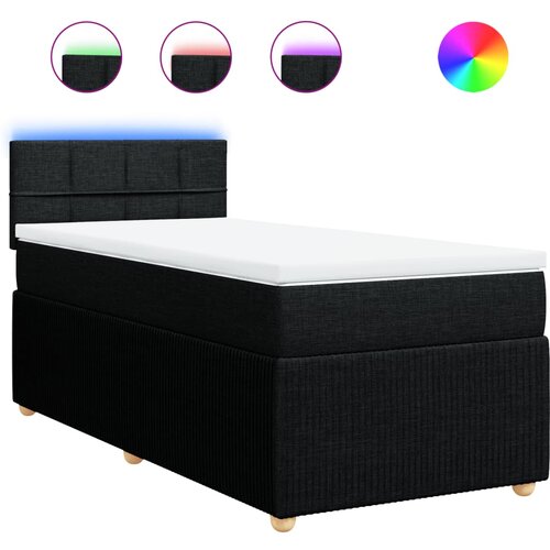 Maison Chic Box spring postelja - Vzmetna postelja z vzmetnico črna 80x200 cm blago SL16813, (21884855) Cene