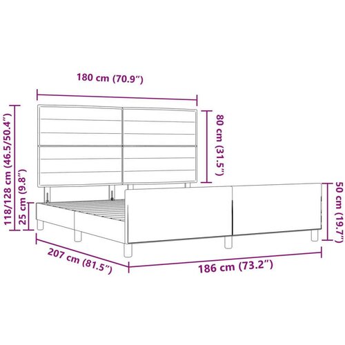 Krevetna Konstrukcija Svjetlosiva 180x200 cm Tkanina Slike