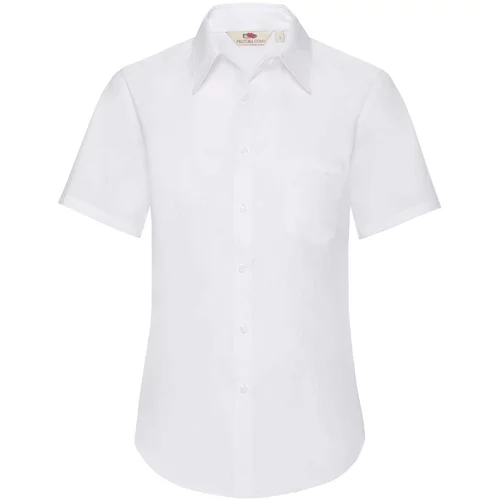 Fruit Of The Loom White poplin shirt with short sleeves