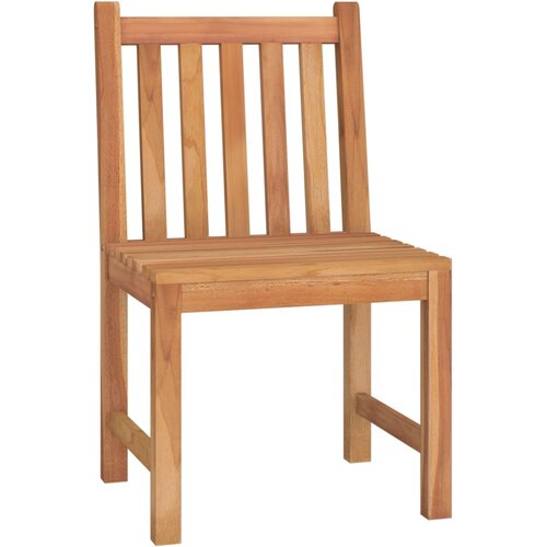  5-dijelni vrtni blagovaonski set od masivne tikovine Smeđa Dužina stola 110 cm Slike
