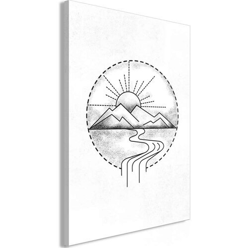  Slika - Mountain Drawing (1 Part) Vertical 40x60 Slike
