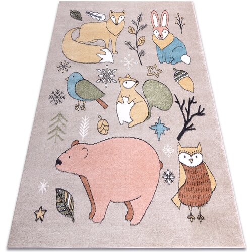 RugsX Preproge Preproga FUN Forester za otroke, živali, gozd, 180x270 cm Bež Cene