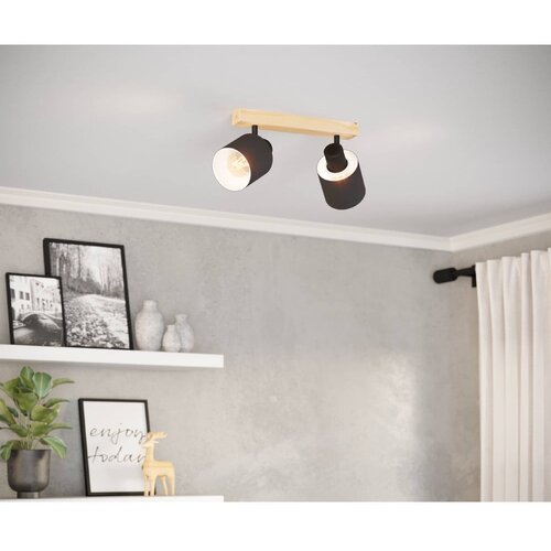 Eglo Crni/u prirodnoj boji reflektor 5x30 cm BATALLAS &amp;ndash; Slike