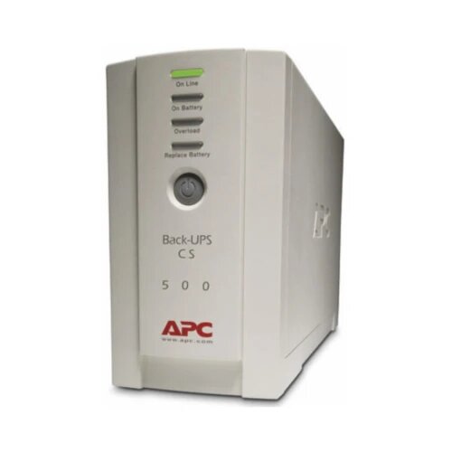 APC back-ups 500VA, standby, tower, 500VA/300W, 230V, 4x iec C13 (3x full + 1x surge), battery 7Ah (RBC2), line protection RJ-45 phone/fax/modem/dsl Slike