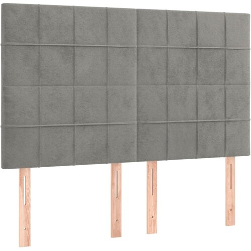  Krevet box spring s madracem LED svjetlosivi 140x190 cm bar&amp;scaron;un Slike