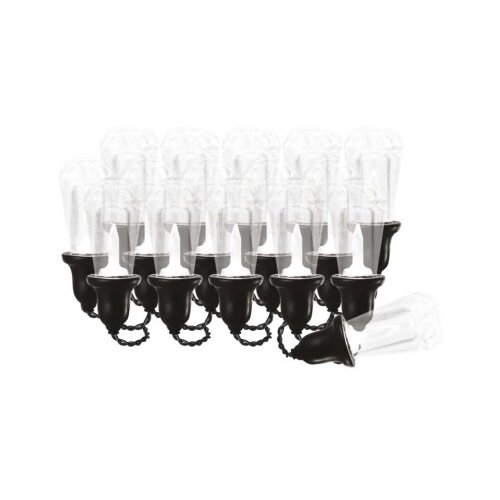  LED svetlobna veriga &amp;ndash; 16x party lučke prozorne, 7,6 m, zunanja in notranja, topla bela Slike