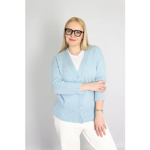 Sweet Knit Woman's Cardigan 3249 Light Blue