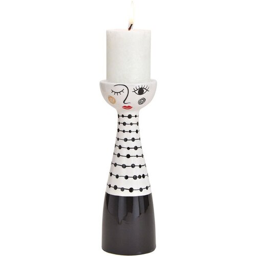  svećnjak dama belo crni 8x8xh25cm ( 10028194 ) Cene
