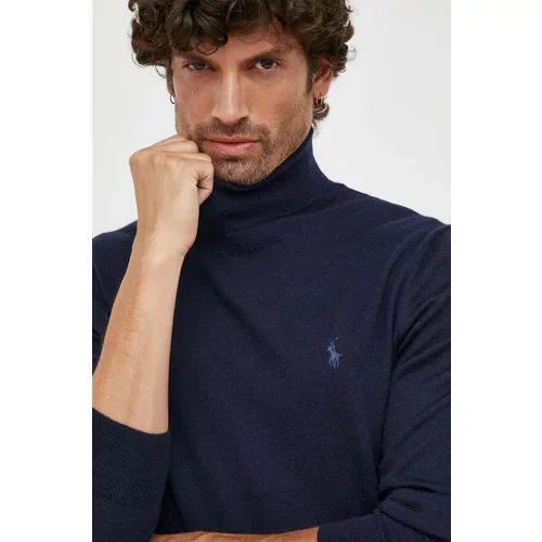 Polo Ralph Lauren Volnen pulover moški, mornarsko modra barva