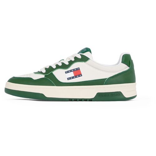 Tommy Jeans Niske tenisice 'ESS' boja slonovače / tamno plava / travnato zelena / crvena Cijene
