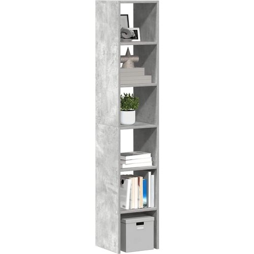 VidaXL Knjižne omare 2 kosa zložljiva betonsko 30x30x80 cm inž. les Slike