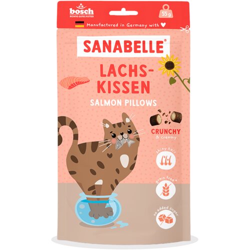 Sanabelle Snacks - Jastučići od lososa, 7 x 55 g Slike