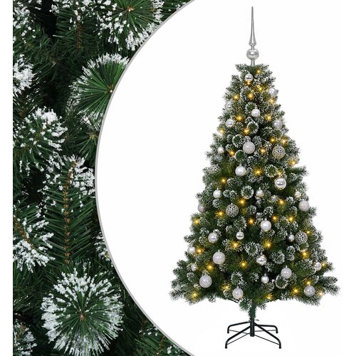  Umjetno božićno drvce s kuglicama 120 cm 150 LED lampica Slike