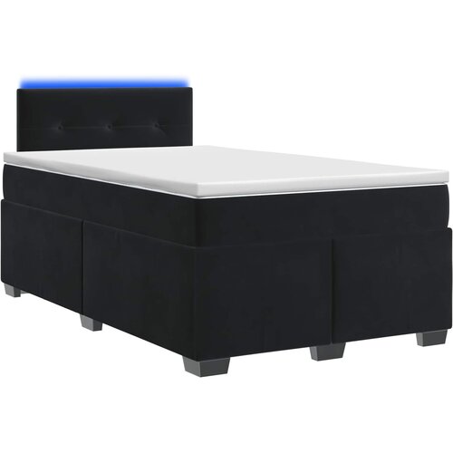  s box springom, madracem i LED-om Crna 120 x 200 cm Slike