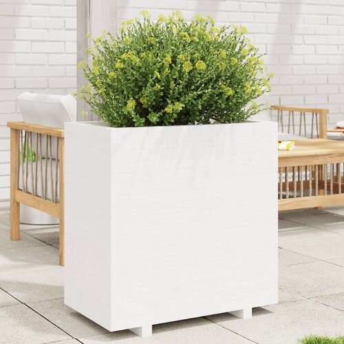 vidaXL Vrtna sadilica bijela 70x40x72 5 cm od masivne borovine Cijene
