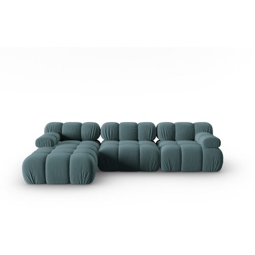Micadoni Home modrozelena žametna sedežna garnitura 285 cm bellis &amp;ndash; Slike