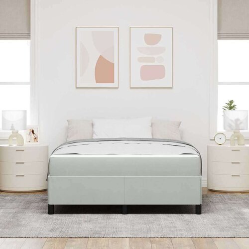  Krevetna konstrukcija Bijela i svijetlosiva 140 x 190 cm Bar&amp;scaron;un Slike