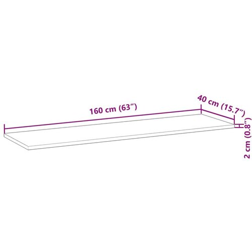 vidaXL Ploča za umivaonik s uljnim premazom 160x40x2 cm drvo bagrema Cijene