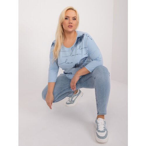 RELEVANCE Blouse-RV-BZ-9433.81-light blue Cene
