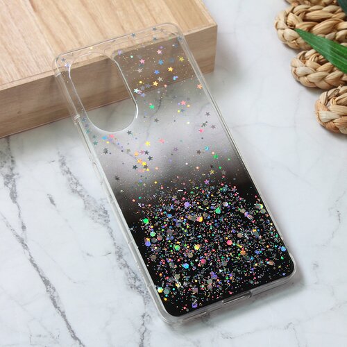 Torbica silikonska glitter za honor 50/Nova 9 crna Slike