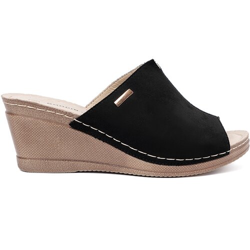 GOODIN Women's black platform flip flops Cene