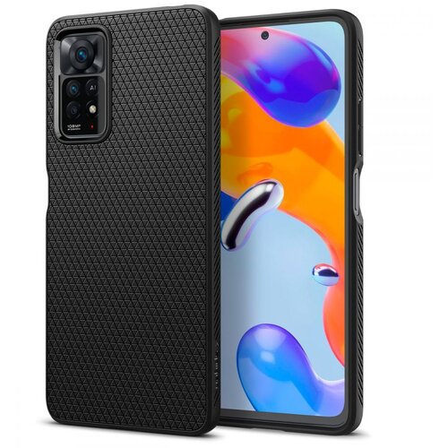 Spigen Liquid Air silikonski ovitek za Xiaomi Redmi Note 11 Pro črn Slike