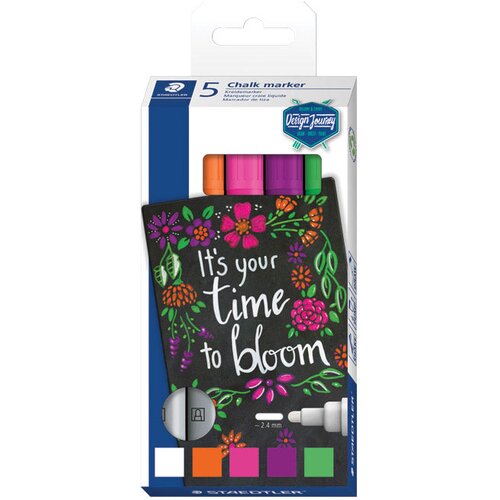  Marker-kreda za staklo 2,4mm pk5 lumocolor design journey staedtler 344 c5 sort blister Cijene